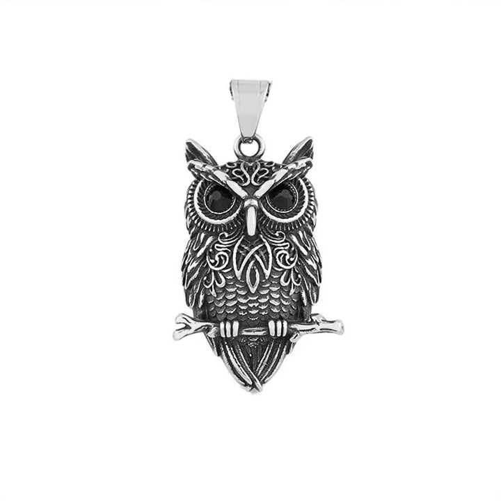  ULIKING JEWELRY PENDANTS Viking Owl Stainless Steel Pendant 05