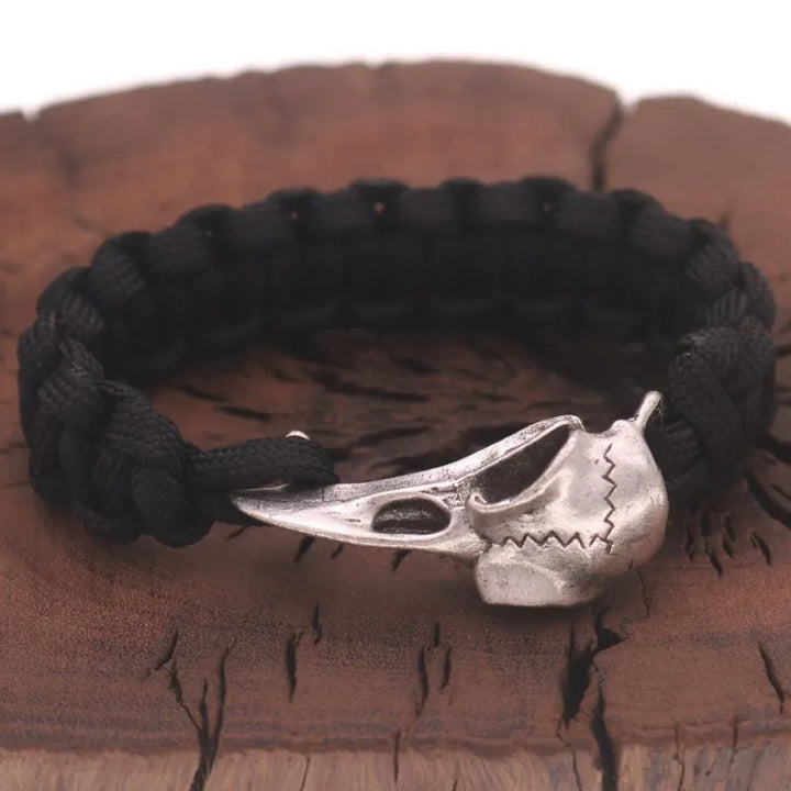  ULIKING JEWELRY BRACELETS Viking Raven Skull Hand-woven Bracelet 03