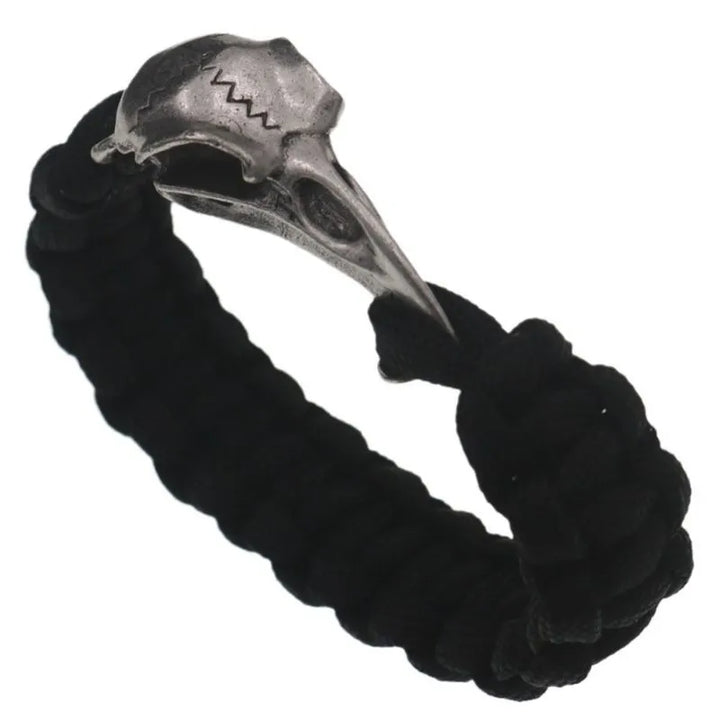  ULIKING JEWELRY BRACELETS Viking Raven Skull Hand-woven Bracelet 05