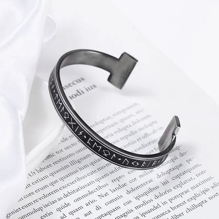  ULIKING JEWELRY BRACELETS Viking  Rune C-shaped Stainless Steel Bracelet 02