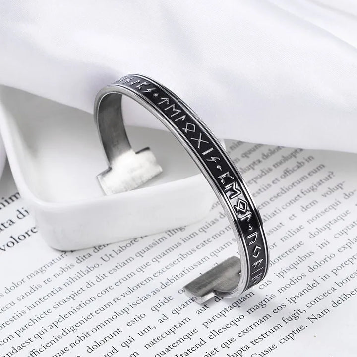  ULIKING JEWELRY BRACELETS Viking  Rune C-shaped Stainless Steel Bracelet 03