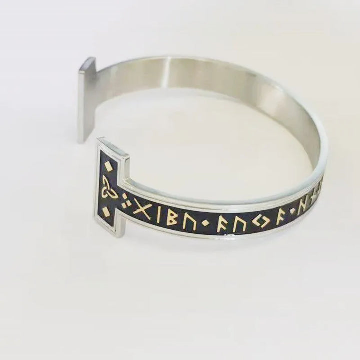  ULIKING JEWELRY BRACELETS Viking  Rune C-shaped Stainless Steel Bracelet 05