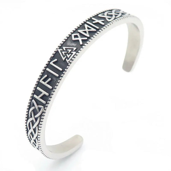  ULIKING JEWELRY BRACELETS  Viking Thor's Hammer Valknut Odin Rune C-shaped Bracelet 02