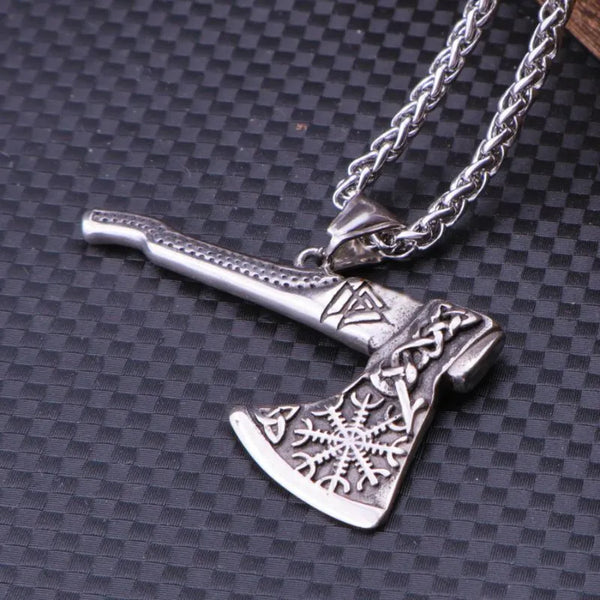  ULIKING JEWELRY PENDANTS Viking Tomahawk Stainless Steel Pendant 01 