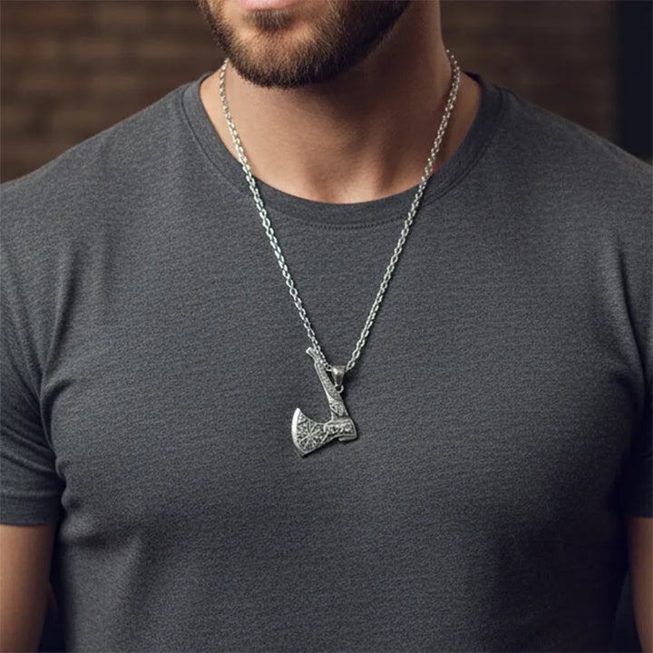  ULIKING JEWELRY PENDANTS Viking Tomahawk Stainless Steel Pendant 02