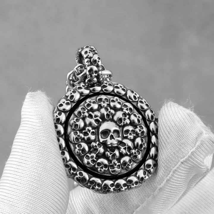  ULIKING JEWELRY PENDANTS  Viking Vintage Skull Stainless Steel Pandant 04