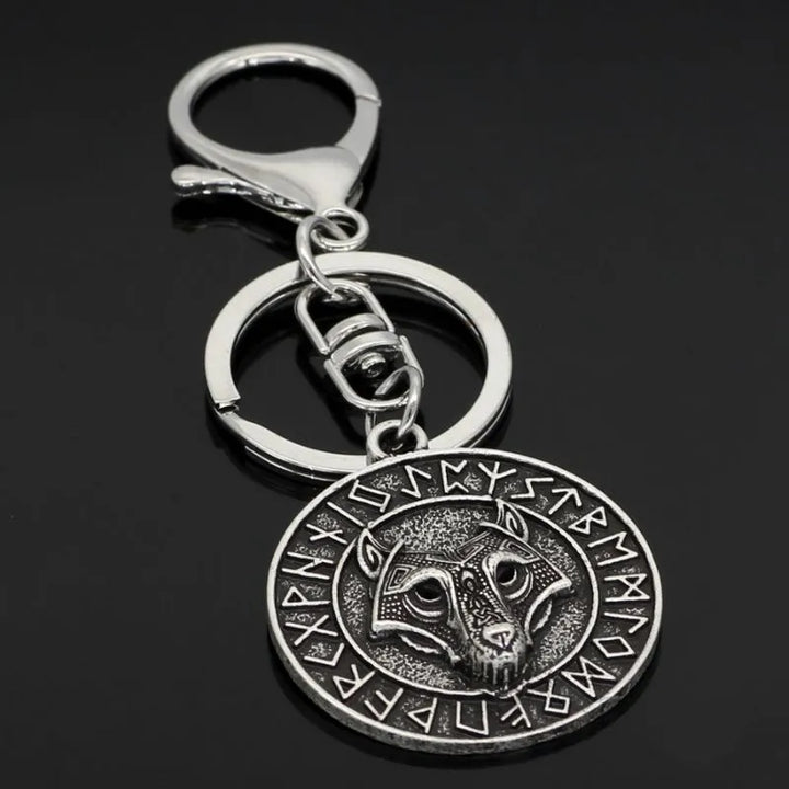 ULIKING JEWELRY KEYCHAIN Viking Wolf with Rune Keychain 04