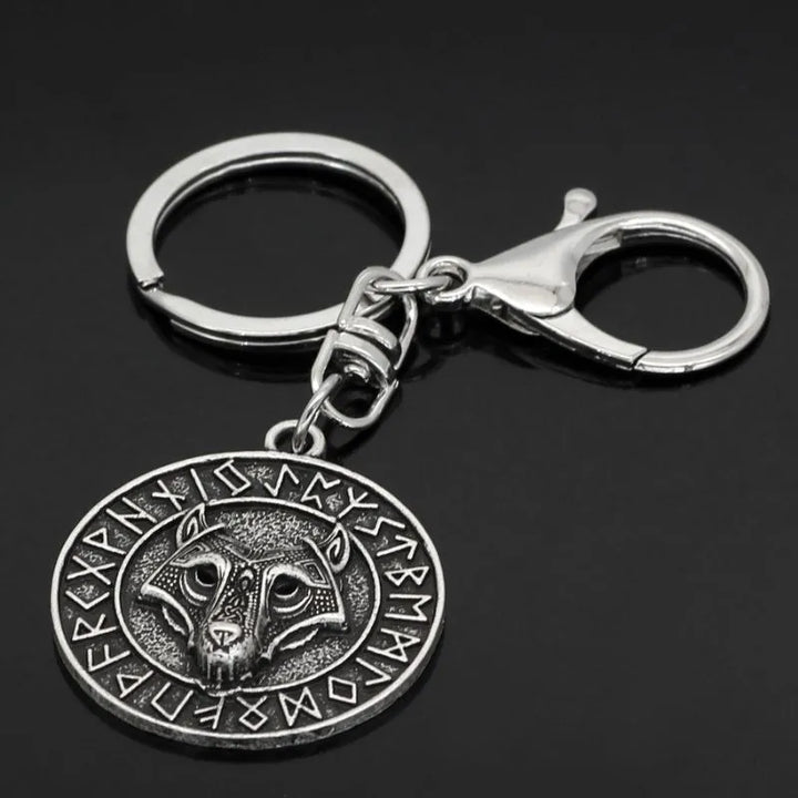 ULIKING JEWELRY KEYCHAIN Viking Wolf with Rune Keychain 05