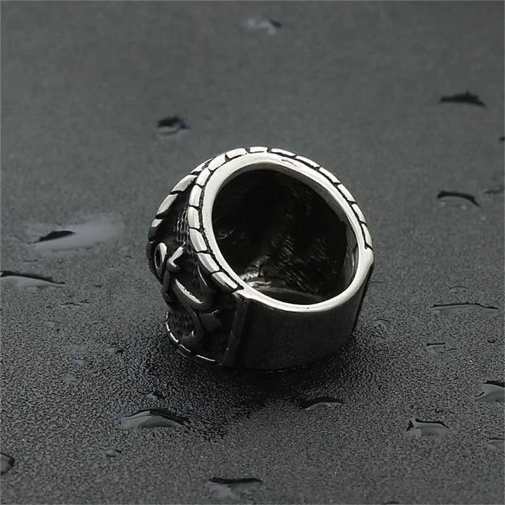 ULIKING JEWELRY RINGS  Vintage Anchor Compass Stainless Steel Ring 05