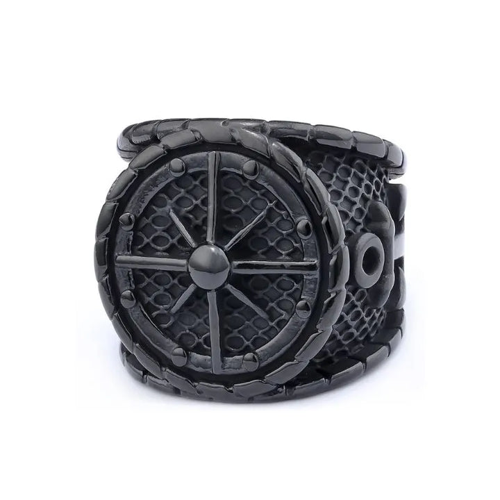 ULIKING JEWELRY RINGS  Vintage Anchor Compass Stainless Steel Ring 02