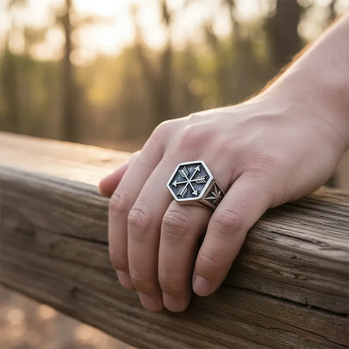 ULIKING JEWELRY RINGS Vintage Arrow Stainless Steel Ring 06