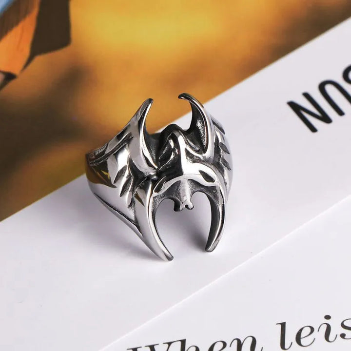 ULIKING JEWELRY RINGS  Vintage Batman Stainless Steel Ring  04