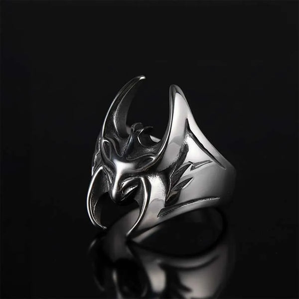 ULIKING JEWELRY RINGS  Vintage Batman Stainless Steel Ring  03