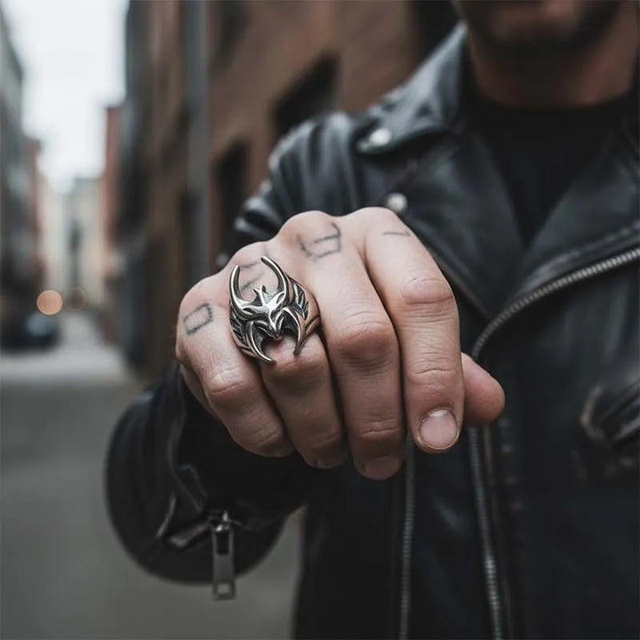 ULIKING JEWELRY RINGS  Vintage Batman Stainless Steel Ring  04