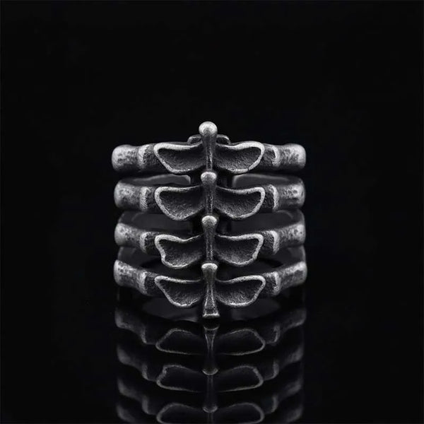 ULIKING JEWELRY RINGS Vintage Bone Stainless Steel Ring 04