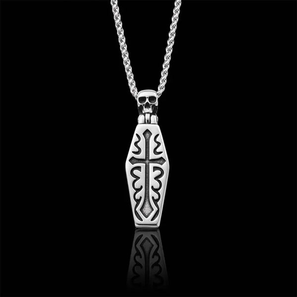  ULIKING JEWELRY PENDANTS  Vintage Coffin Skull Cross Pendant 04