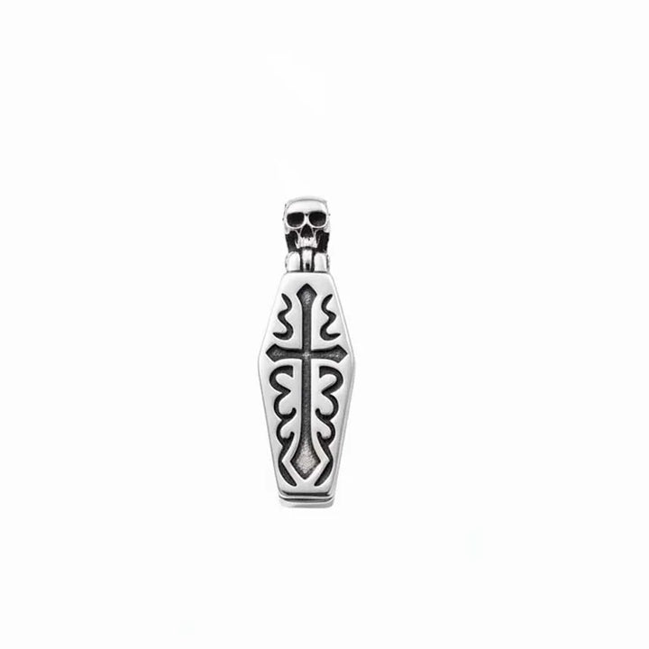  ULIKING JEWELRY PENDANTS  Vintage Coffin Skull Cross Pendant 06