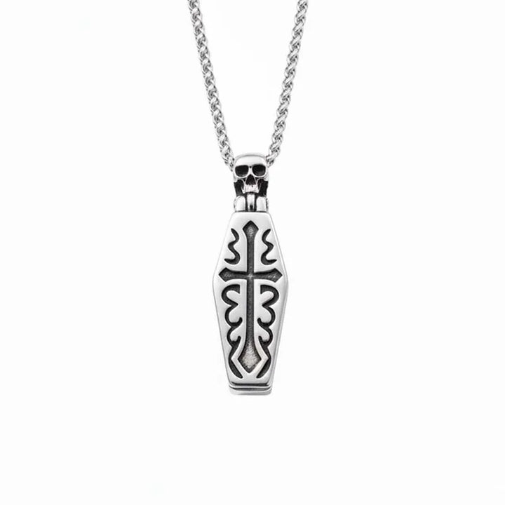  ULIKING JEWELRY PENDANTS  Vintage Coffin Skull Cross Pendant 07