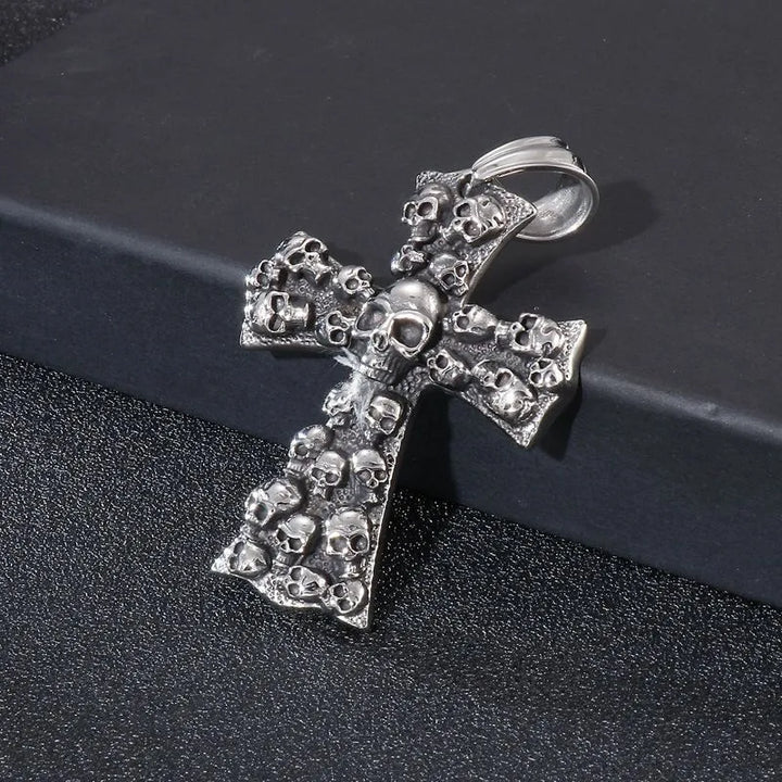  ULIKING JEWELRY PENDANTS  Vintage Cross Skull Pendant 02