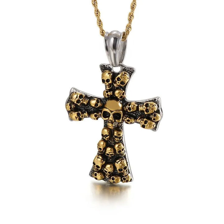 ULIKING JEWELRY PENDANTS  Vintage Cross Skull Pendant 04