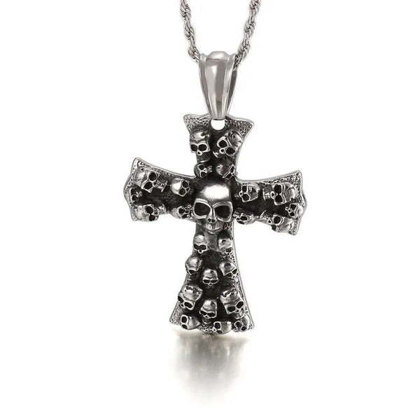  ULIKING JEWELRY PENDANTS  Vintage Cross Skull Pendant 05