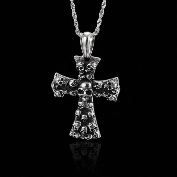  ULIKING JEWELRY PENDANTS  Vintage Cross Skull Pendant 02