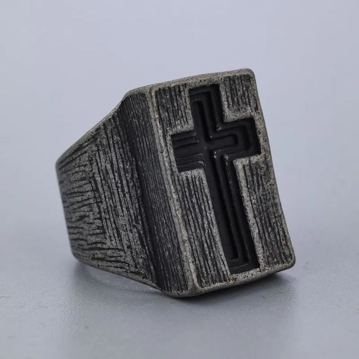ULIKING JEWELRY RINGS Vintage Cross Stainless Steel Ring 02