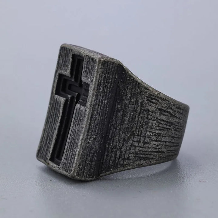 ULIKING JEWELRY RINGS Vintage Cross Stainless Steel Ring 03