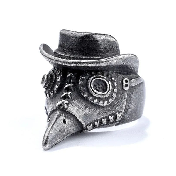 ULIKING JEWELRY RINGS  Vintage Crow Skull Stainless Steel Ring 05