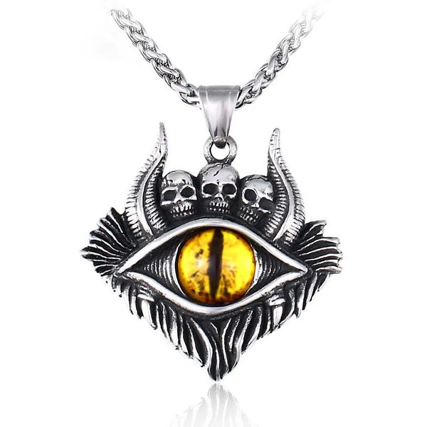  ULIKING JEWELRY PENDANTS   Vintage Devil Eye Skull Pendant 01 