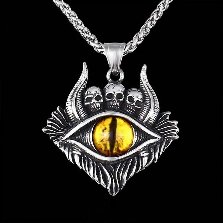  ULIKING JEWELRY PENDANTS   Vintage Devil Eye Skull Pendant 06