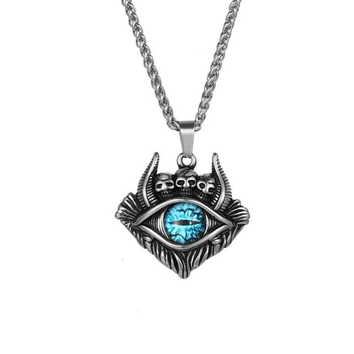  ULIKING JEWELRY PENDANTS Vintage Devil Eye Skull Stainless Steel Pendant 01