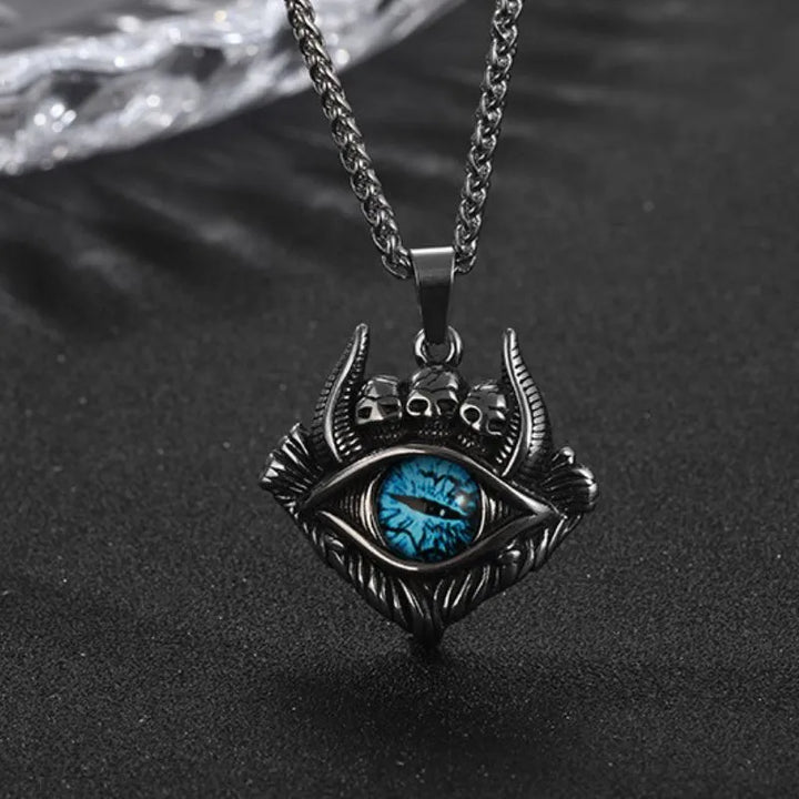  ULIKING JEWELRY PENDANTS Vintage Devil Eye Skull Stainless Steel Pendant 04