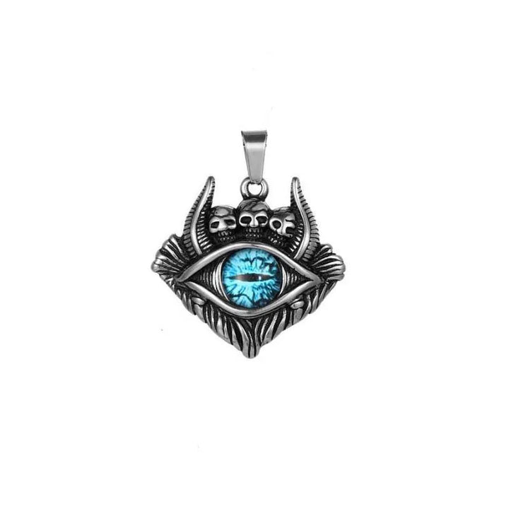 ULIKING JEWELRY PENDANTS Vintage Devil Eye Skull Stainless Steel Pendant 05