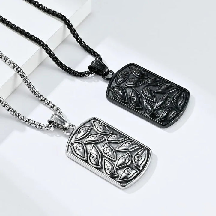  ULIKING JEWELRY PENDANTS Vintage Devil's Eye Stainless Steel Pendant  01 