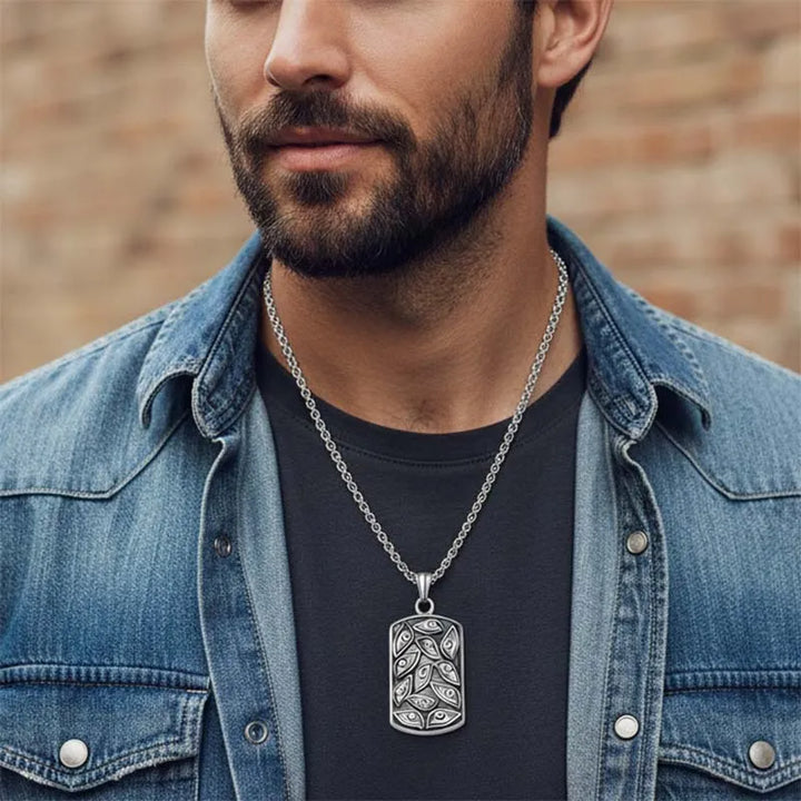  ULIKING JEWELRY PENDANTS Vintage Devil's Eye Stainless Steel Pendant  08