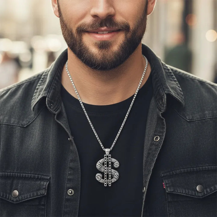  ULIKING JEWELRY PENDANTS  Vintage Dollar Sign Stainless Steel Pendant 04