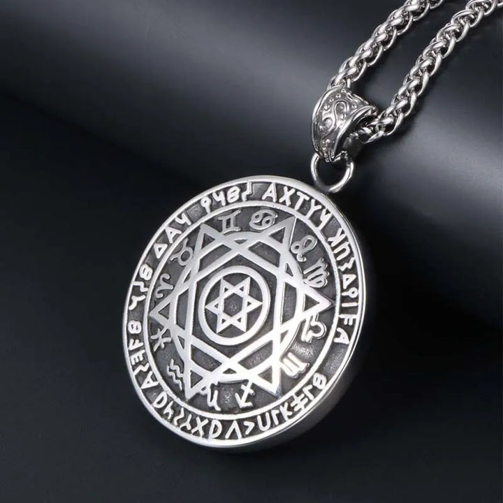  ULIKING JEWELRY PENDANTS   Vintage Double Sided Hexagonal Star Rune Pendant 02