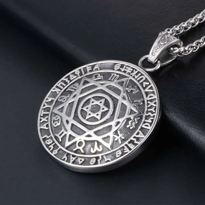  ULIKING JEWELRY PENDANTS   Vintage Double Sided Hexagonal Star Rune Pendant 03