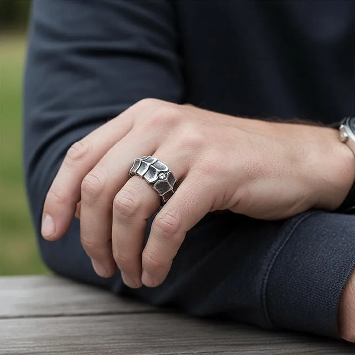 ULIKING JEWELRY RINGS ULIKING JEWELRY Vintage Dragon Scale Diamond Ring 03