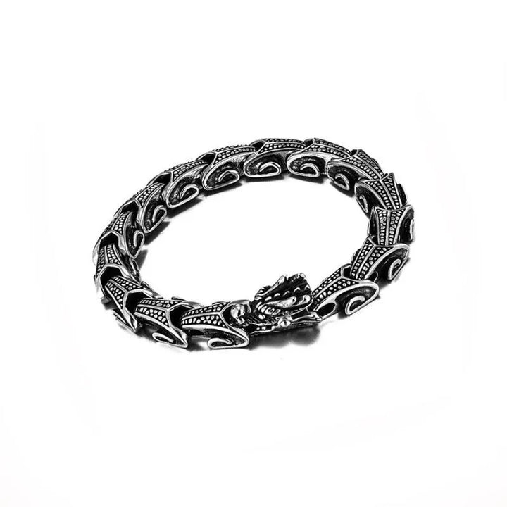  ULIKING JEWELRY BRACELETS Vintage Dragon Scales   Stainless Steel Bracelet 05