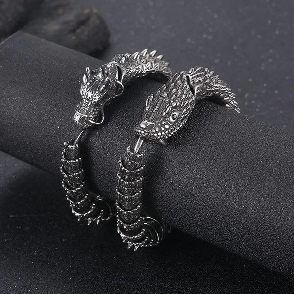  ULIKING JEWELRY BRACELETS Vintage Dragon Stainless Steel Bracelet  01