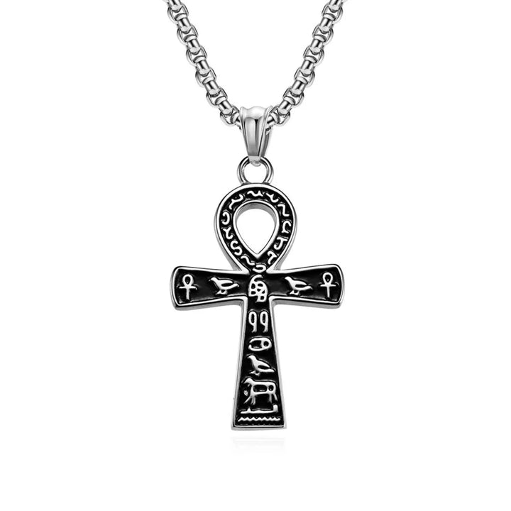  ULIKING JEWELRY PENDANTS Vintage Egyptian Ankara Cross Necklace 05