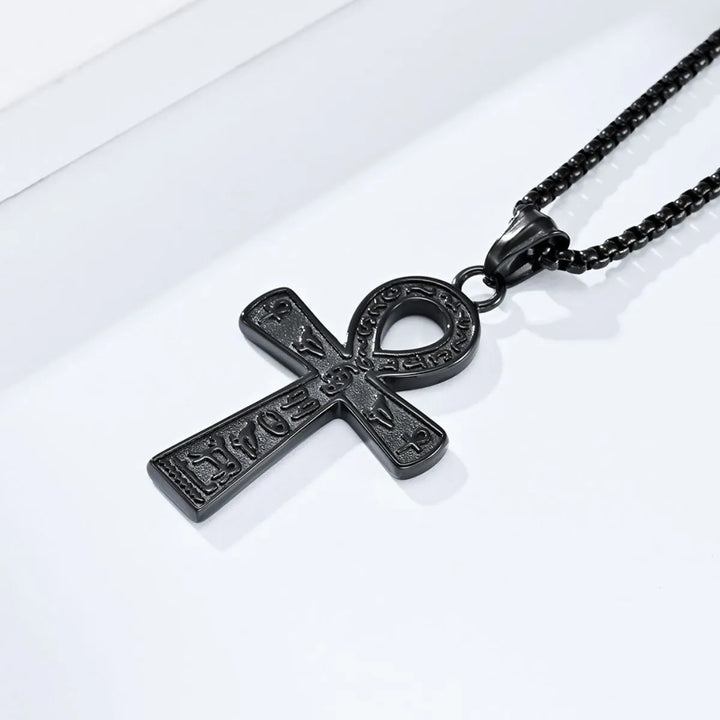  ULIKING JEWELRY PENDANTS Vintage Egyptian Ankara Cross Necklace 04