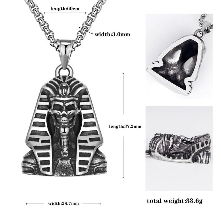  ULIKING JEWELRY PENDANTS  Vintage Egyptian Pharaoh Sphinx Skull Pendant 03
