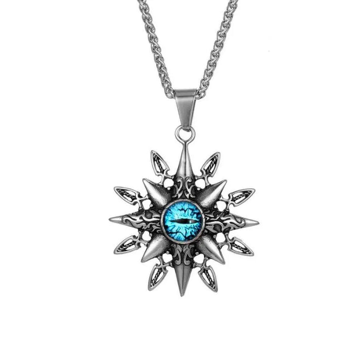  ULIKING JEWELRY PENDANTS  Vintage Eight-pointed Star Devil Eye Pendant  01
