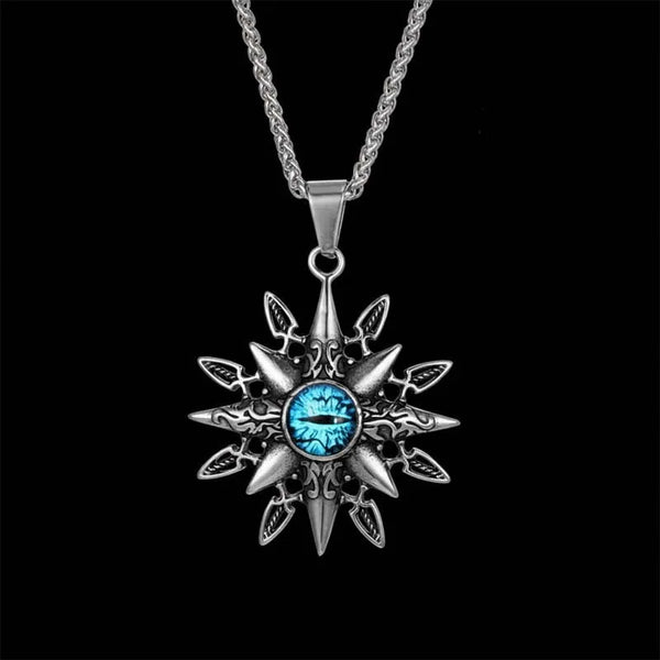  ULIKING JEWELRY PENDANTS  Vintage Eight-pointed Star Devil Eye Pendant  06