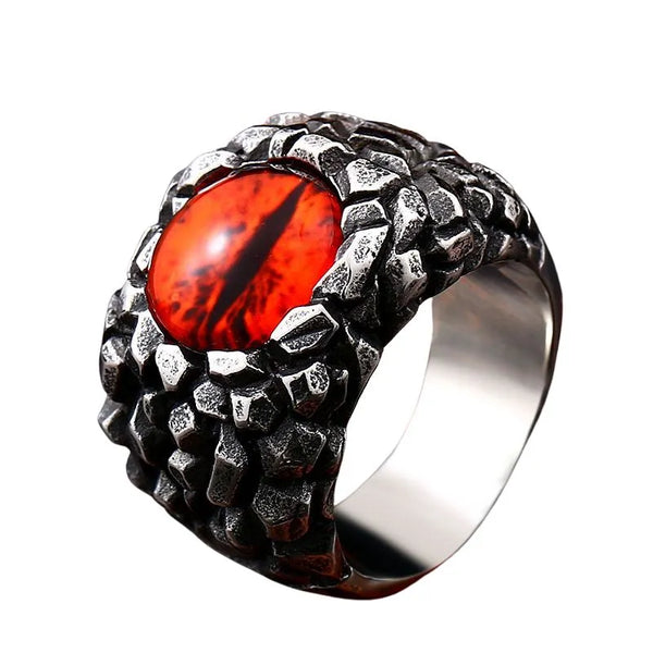 ULIKING JEWELRY RINGS  Vintage Evil Eye Stainless Steel Ring  07