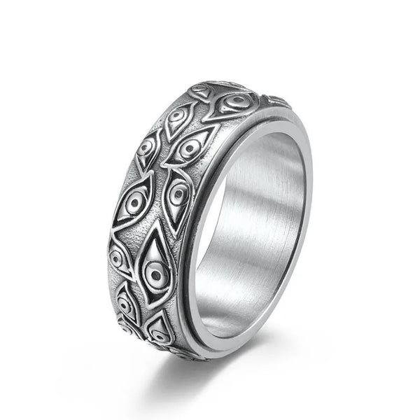 ULIKING JEWELRY RINGS  Vintage Eye Of Providence Spinner Ring 05