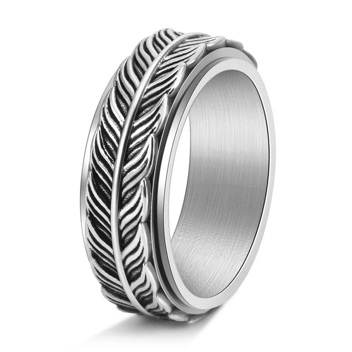 ULIKING JEWELRY RINGS  Vintage Goldfish Tail Spinner Ring 01